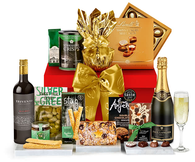 Festive Surprise Gift Box With Champagne